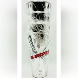 7-Eleven Limited Edition Chrome Plastic Slurpee Reusable Tumbler Cups Set of 4